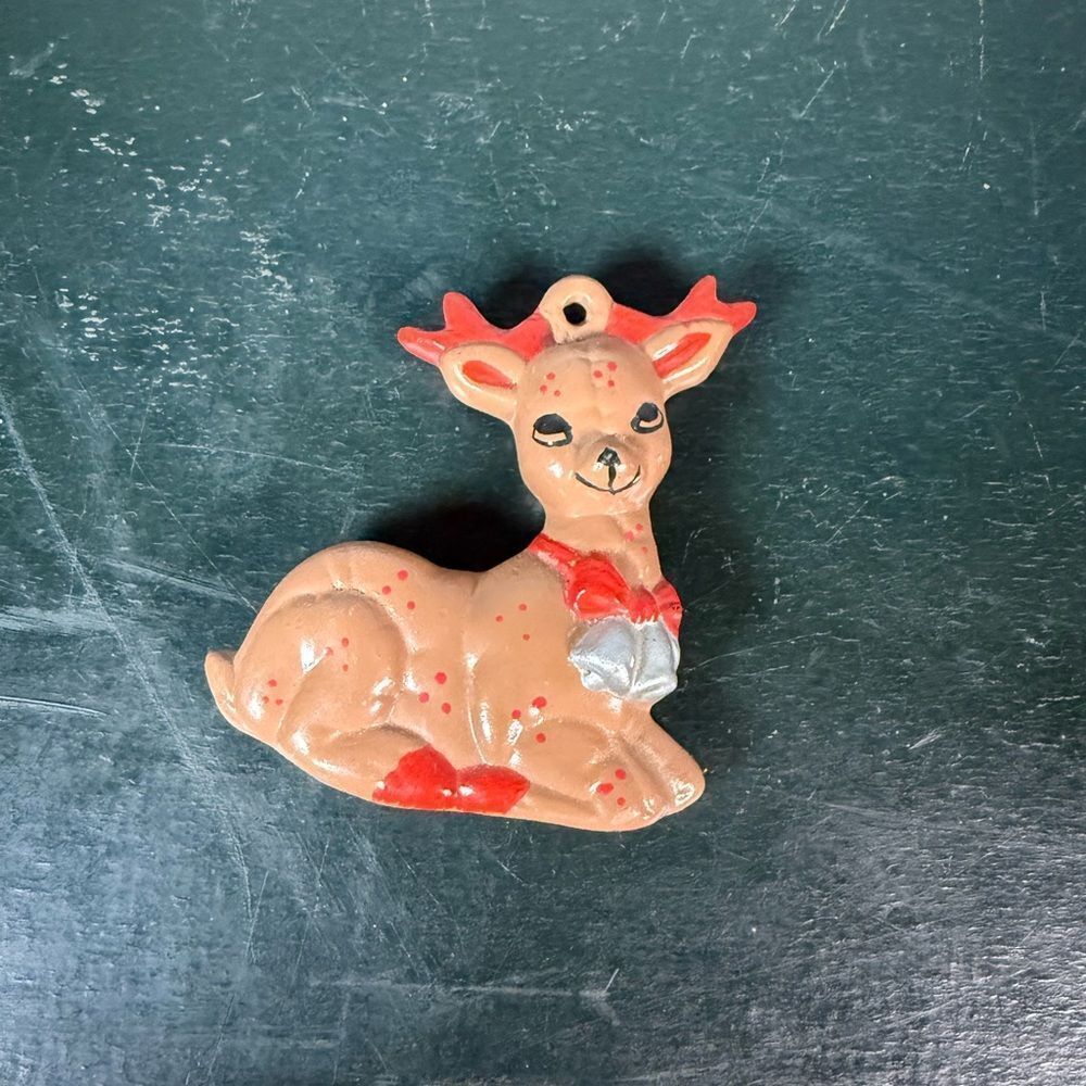 Vintage Kimple Mold Christmas Ornament Reindeer 3 “